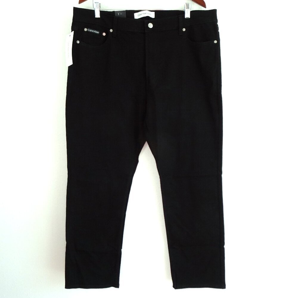 Calvin Klein Jeans Men's Size 40x30 Black Denim Straight Leg Stretch